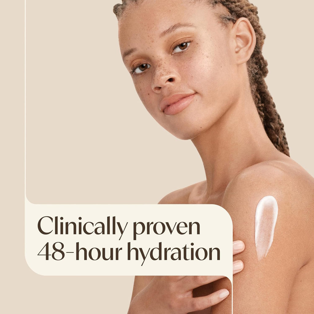 Aveeno Daily Moisturizing Body Lotion for Normal to Dry Skin, Moisturizer with Soothing Prebiotic Oat, Non Greasy, Non Comedogenic, Fragrance Free Body Lotion for Women & Men, 18 Fl Oz
